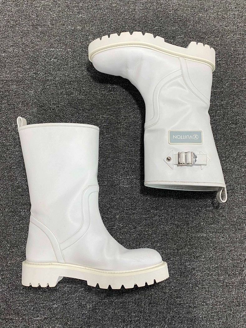 Louis Vuitton White High Boots by Louis Vuitton Size US 7 / IT 37 - 3 Thumbnail