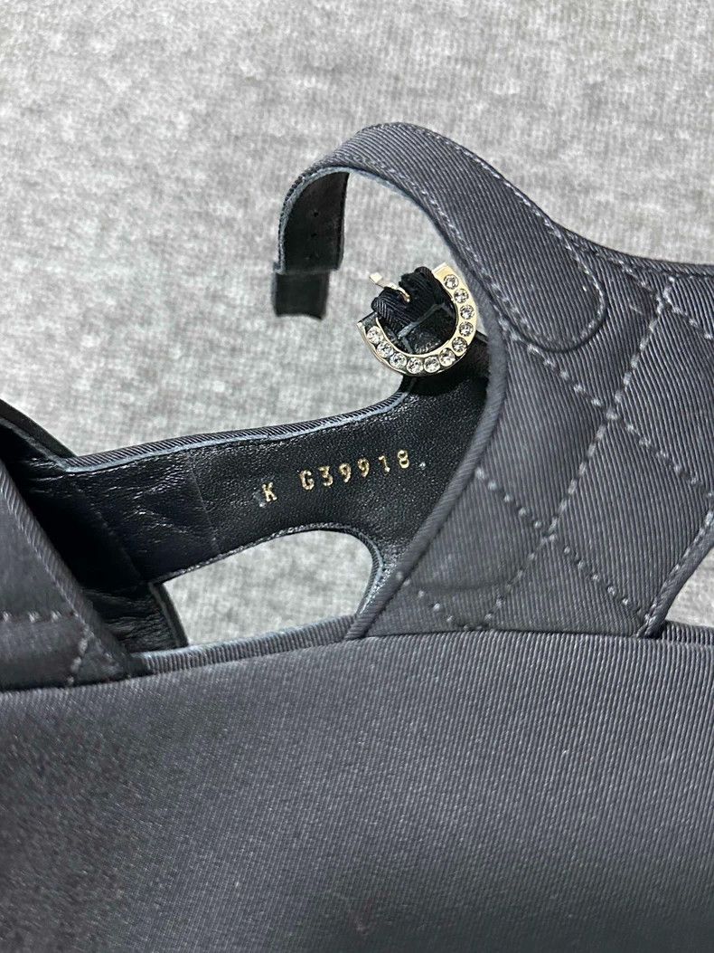 Chanel Black Quilted High Heel Sandals by Chanel Size US 7 / IT 37 - 7 Thumbnail