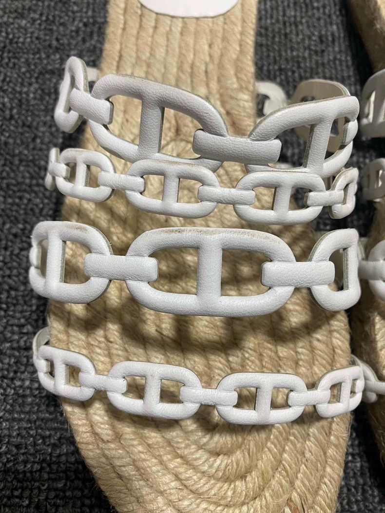 Hermes Hermes Woven Slide Sandals with Chain Detail Size US 8 / IT 38 - 6 Thumbnail