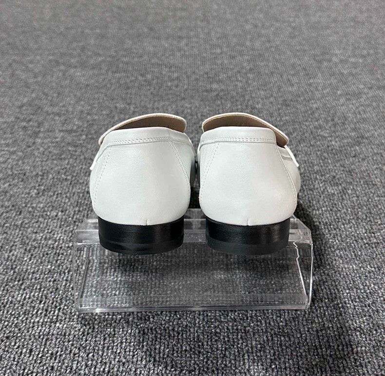 Hermes White H Buckle Loafers with Fringes Size US 5 / IT 35 - 5 Thumbnail