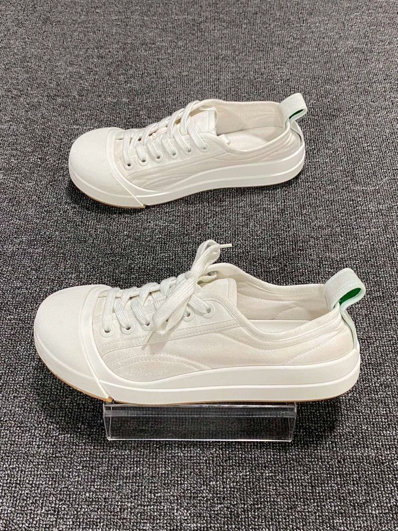 Bottega Veneta White Canvas Sneakers by Bottega Veneta Size US 8 / IT 38 - 3 Thumbnail
