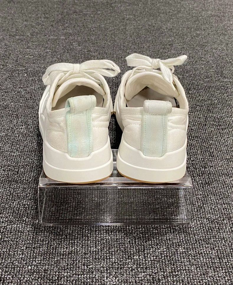 Bottega Veneta White Canvas Sneakers by Bottega Veneta Size US 8 / IT 38 - 5 Thumbnail
