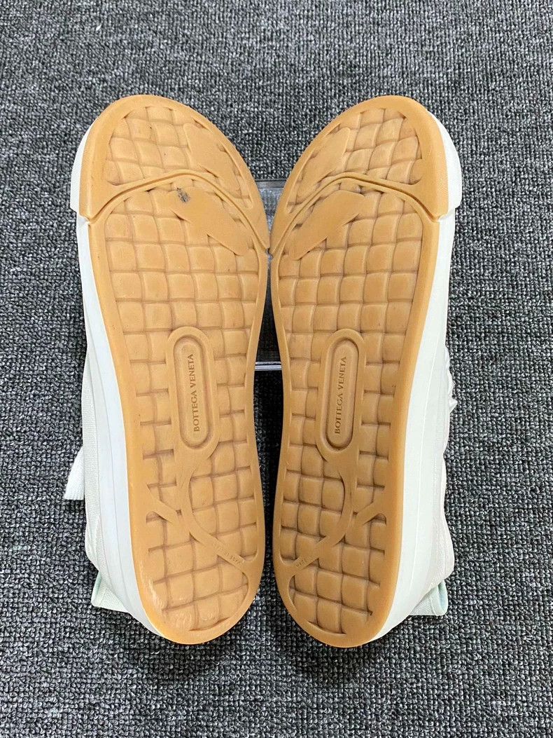 Bottega Veneta White Canvas Sneakers by Bottega Veneta Size US 8 / IT 38 - 6 Thumbnail