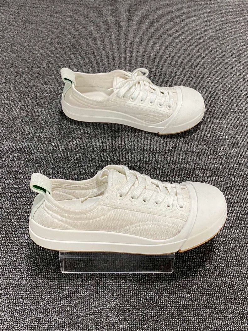 Bottega Veneta White Canvas Sneakers by Bottega Veneta Size US 8 / IT 38 - 2 Thumbnail