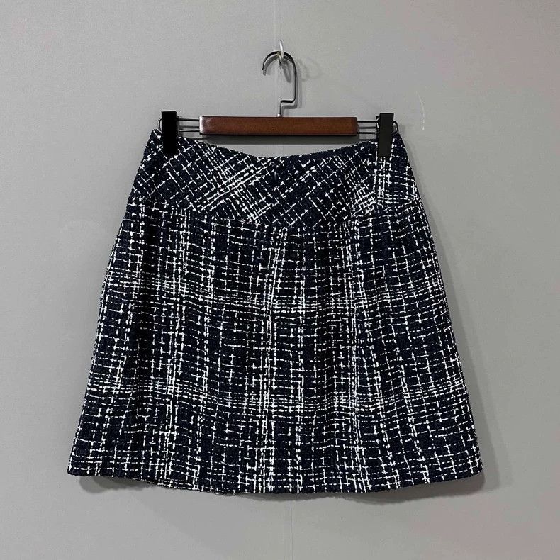 Chanel Blue Woven Chanel Style Mini Skirt Size 40" / US 18 - 3 Thumbnail