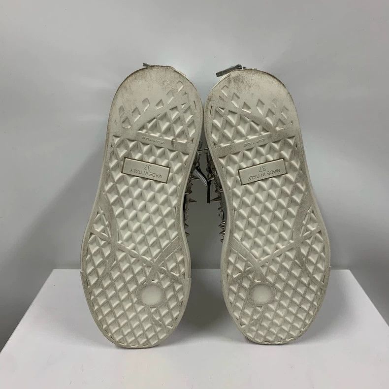 Giuseppe Zanotti Giuseppe Zanotti Silver Studded High-Top Sneakers Size US 6 / IT 36 - 7 Thumbnail