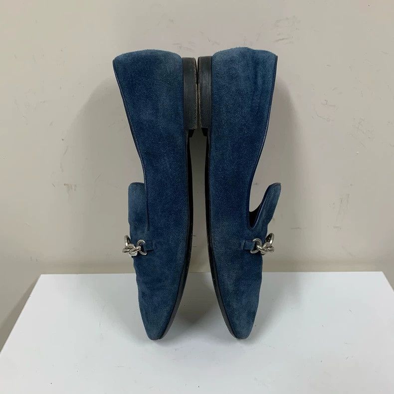 Louis Vuitton Blue Suede Loafers by Louis Vuitton Size US 7 / IT 37 - 4 Thumbnail