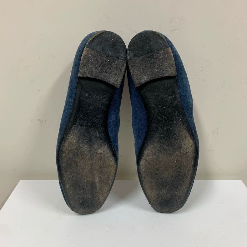 Louis Vuitton Blue Suede Loafers by Louis Vuitton Size US 7 / IT 37 - 7 Thumbnail