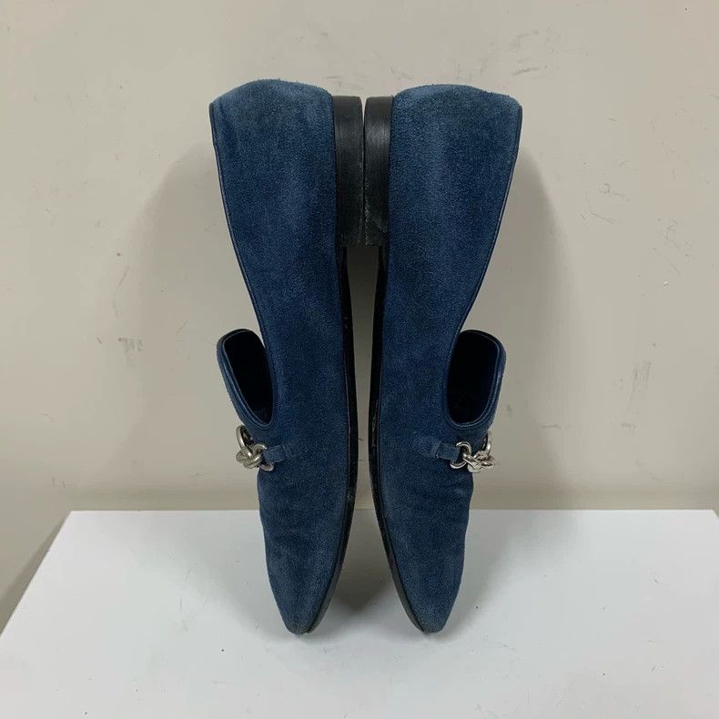 Louis Vuitton Blue Suede Loafers by Louis Vuitton Size US 7 / IT 37 - 5 Thumbnail