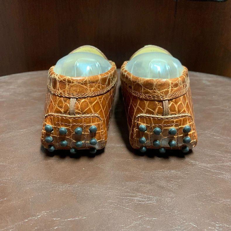 Tod's ToDs Leather Fish Skin Loafers, Size 35.5 Size US 5 / IT 35 - 7 Thumbnail