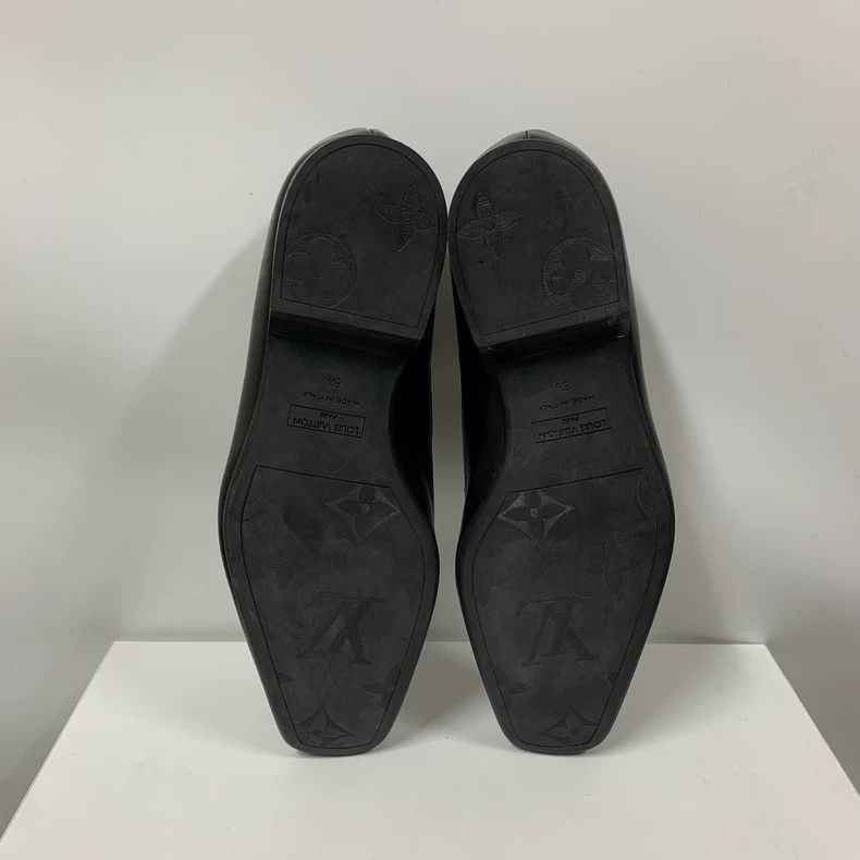 Louis Vuitton Louis Vuitton Black Leather Shoes Size 8.5 Size US 8 / IT 38 - 7 Thumbnail