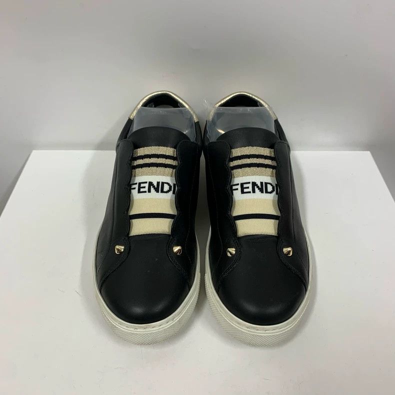 Fendi Fendi Black Slip-On Sneakers Size 37 Size US 6 / IT 36 - 3 Thumbnail