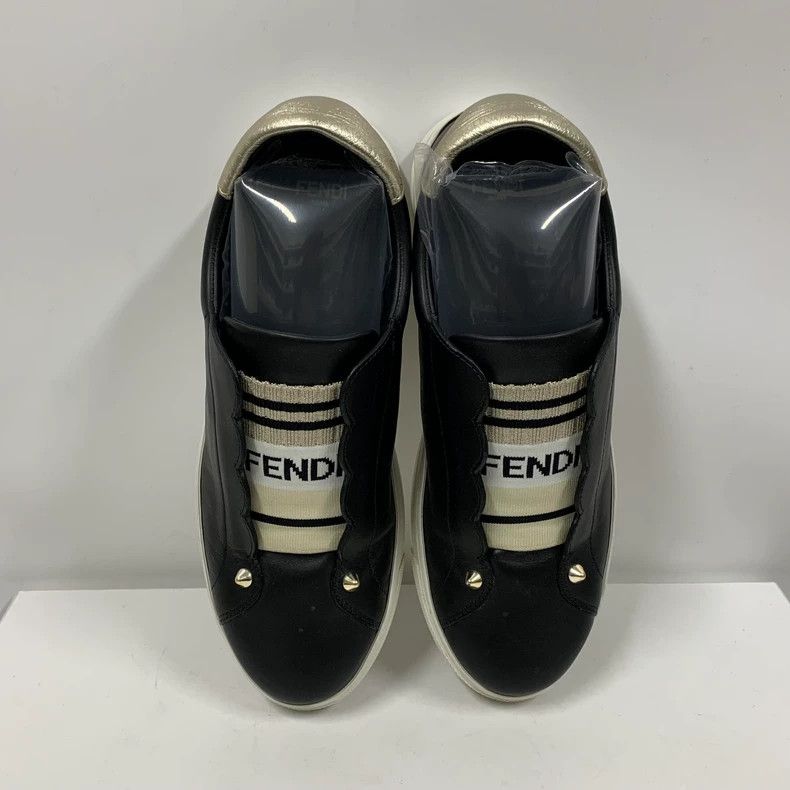 Fendi Fendi Black Slip-On Sneakers Size 37 Size US 6 / IT 36 - 2 Thumbnail