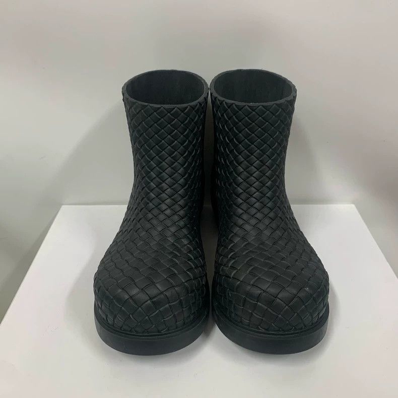 Bottega Veneta Bottega Veneta Black Woven Ankle Boots Size US 6 / IT 36 - 3 Thumbnail