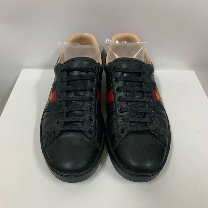 Gucci Gucci Black Bee Sneakers Size 8 Size US 8 / IT 38 - 2 Thumbnail