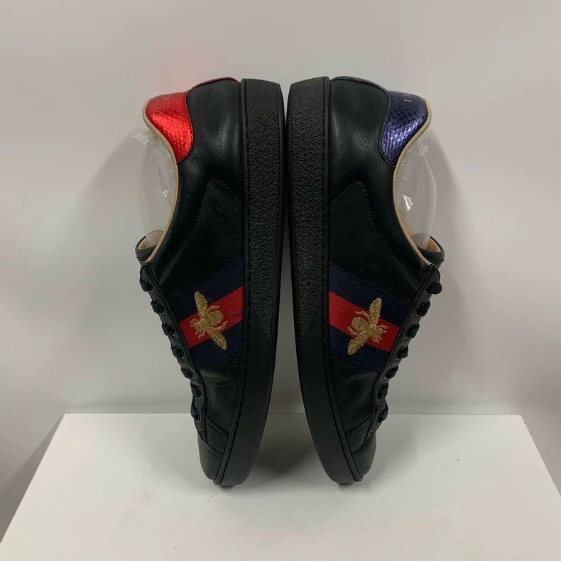 Gucci Gucci Black Bee Sneakers Size 8 Size US 8 / IT 38 - 4 Thumbnail