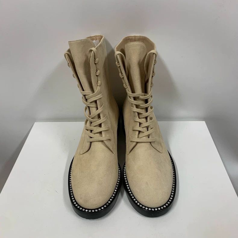 Stuart Weitzman Stuart Weitzman Crystal-Embellished Suede Boots Size US 5 / IT 35 - 3 Thumbnail