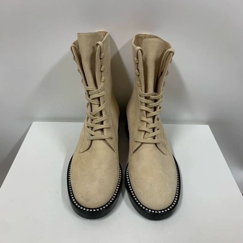 Stuart Weitzman Stuart Weitzman Crystal-Embellished Suede Boots Size US 5 / IT 35 - 2 Thumbnail
