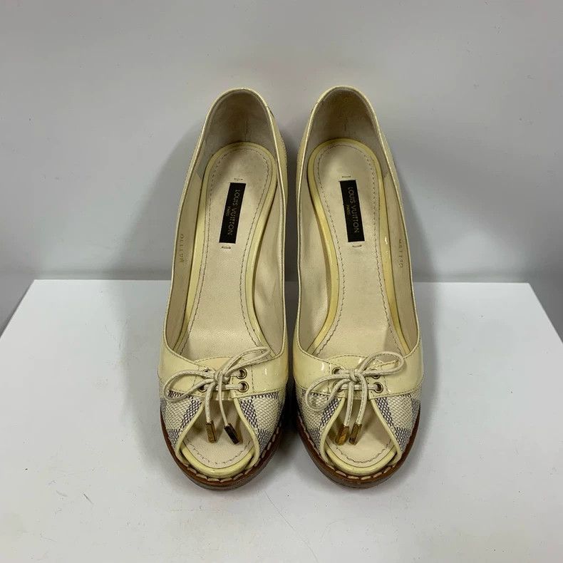 Louis Vuitton Louis Vuitton Checkered High Heels Size 35.5 Size US 6 / IT 36 - 3 Thumbnail