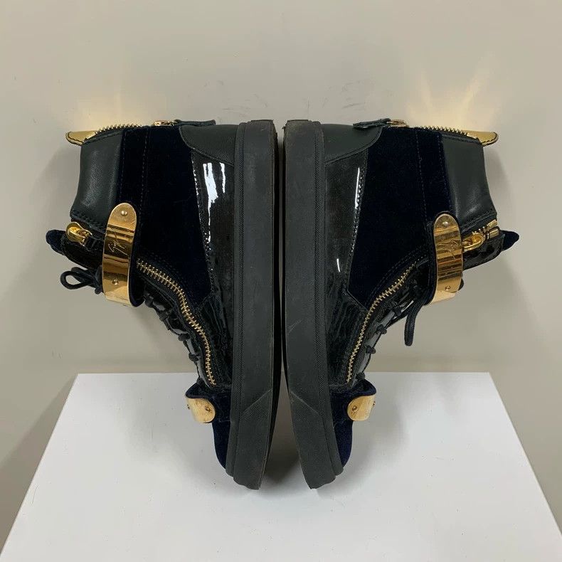Giuseppe Zanotti Giuseppe Zanotti High-Top Sneakers in Black Size US 7 / IT 37 - 4 Thumbnail