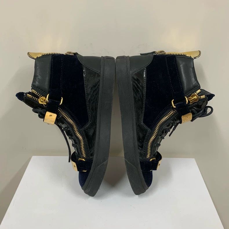 Giuseppe Zanotti Giuseppe Zanotti High-Top Sneakers in Black Size US 7 / IT 37 - 5 Thumbnail