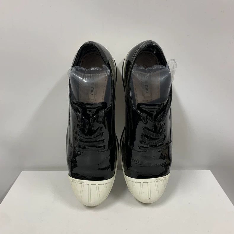 Prada Miu Miu Patent Leather Casual Shoes Size US 7 / IT 37 - 2 Thumbnail