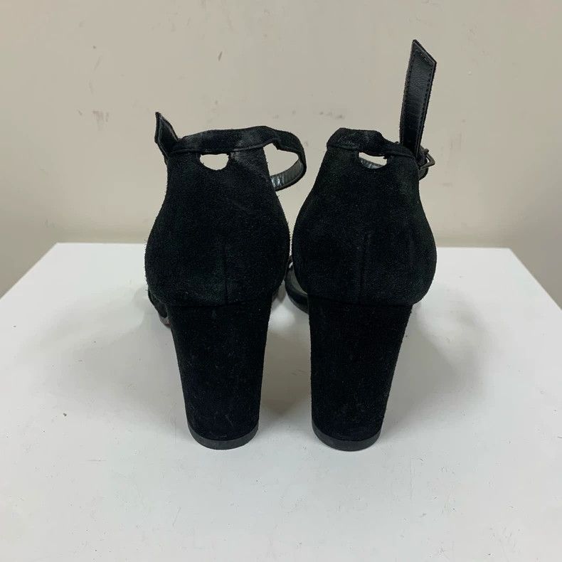 Stuart Weitzman Stuart Weitzman Black Suede Heeled Sandals Size US 6 / IT 36 - 6 Thumbnail