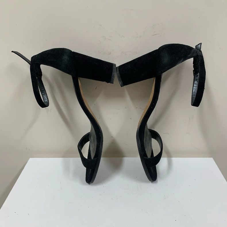 Stuart Weitzman Stuart Weitzman Black Suede Heeled Sandals Size US 6 / IT 36 - 4 Thumbnail