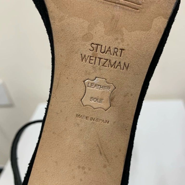 Stuart Weitzman Stuart Weitzman Black Suede Heeled Sandals Size US 6 / IT 36 - 8 Thumbnail