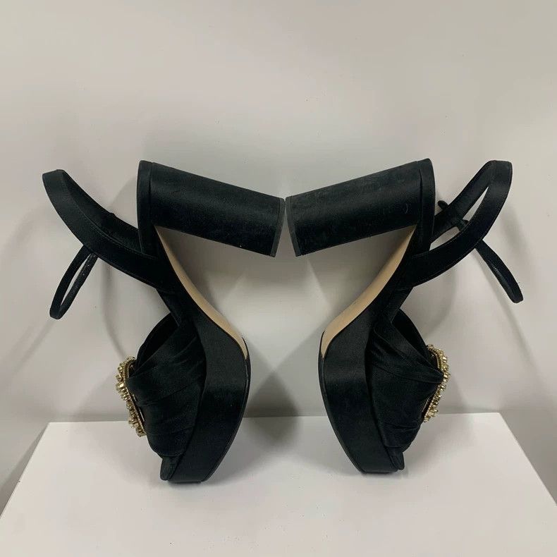 Prada Miumiu Black High Heel Shoes Size 37.5 Size US 7 / IT 37 - 5 Thumbnail
