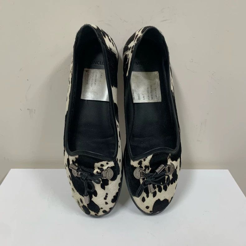 Moncler Moncler Black and White Slip-On Shoes Size US 7 / IT 37 - 3 Thumbnail
