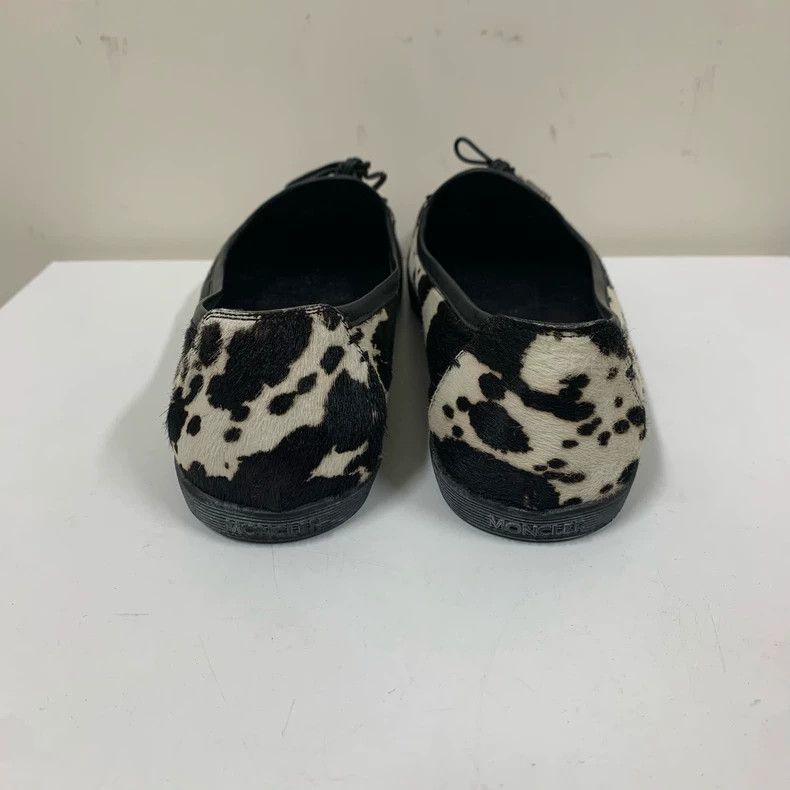 Moncler Moncler Black and White Slip-On Shoes Size US 7 / IT 37 - 6 Thumbnail