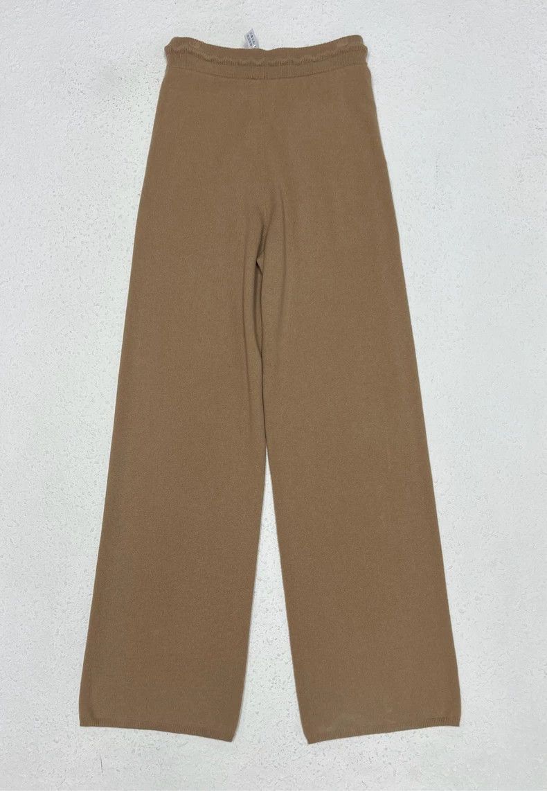 Max Mara Max Mara Beige Knit Trousers with Logo Size 32" / US 10 / IT 46 - 2 Thumbnail