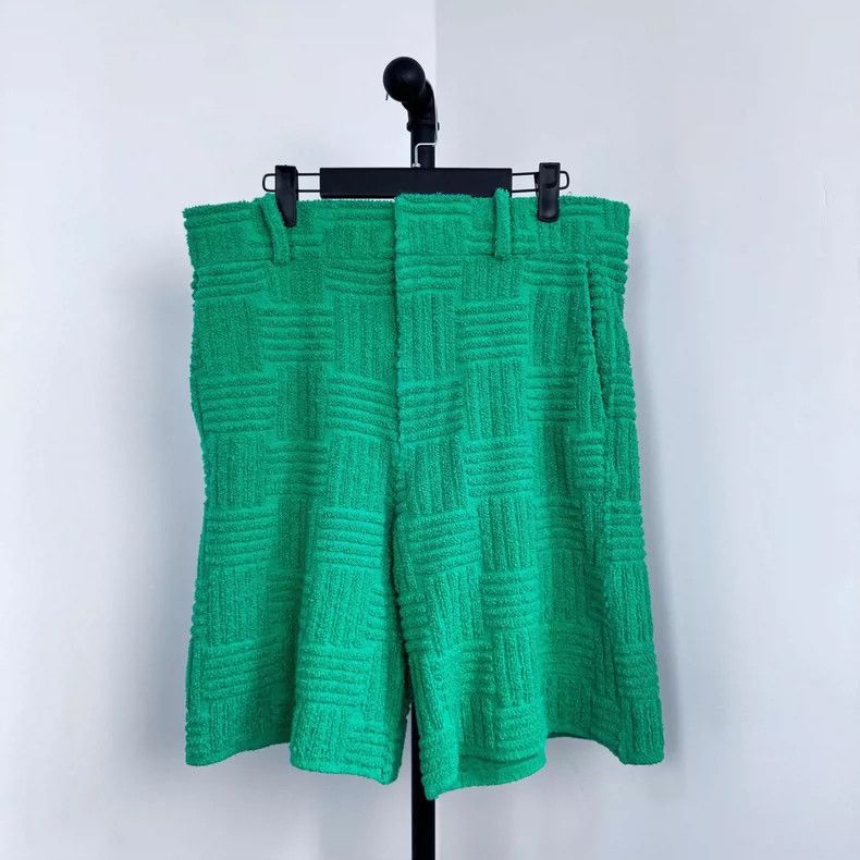 Bottega Veneta Bottega Veneta Green Logo Embroidered Shorts Size 28" / US 6 / IT 42 - 2 Thumbnail