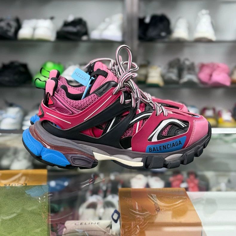 Balenciaga Balenciaga Track Sneakers in Blue and Pink Size US 6 / IT 36 - 3 Thumbnail