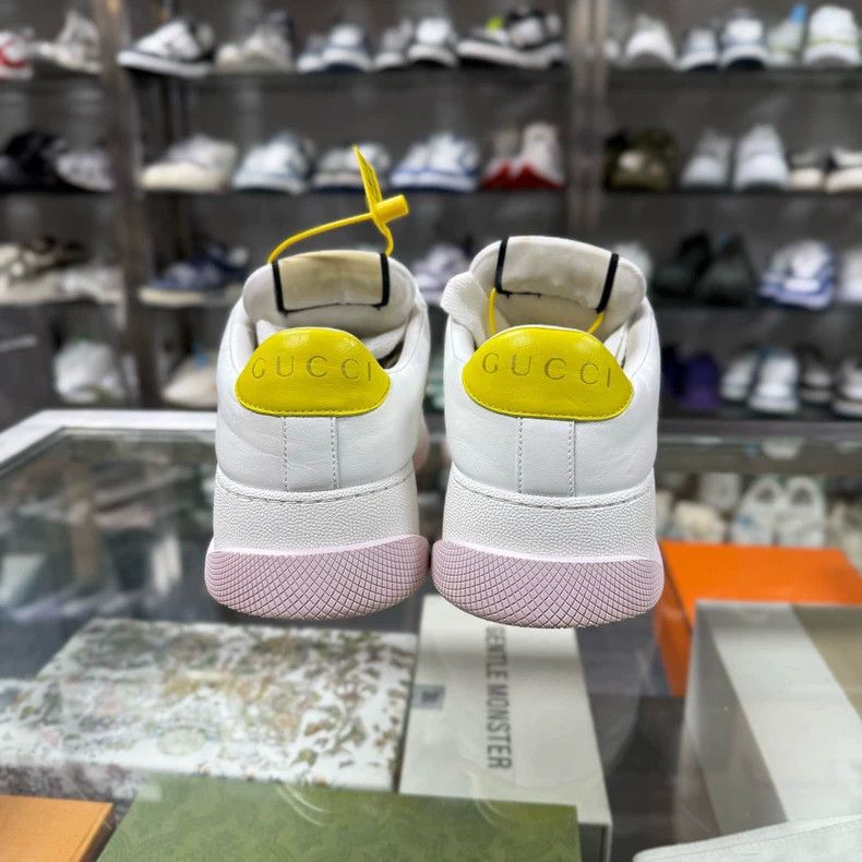 Gucci Gucci White and Yellow Sneakers Size 37 Size US 6 / IT 36 - 6 Thumbnail