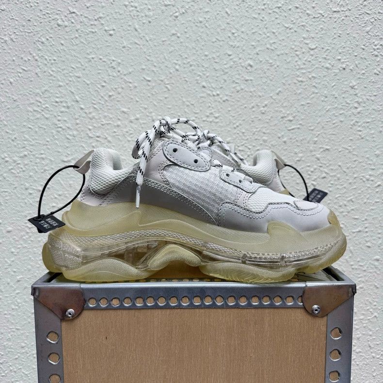 Balenciaga Balenciaga Triple S Gray White Sneakers Size US 8 / EU 41 - 5 Thumbnail