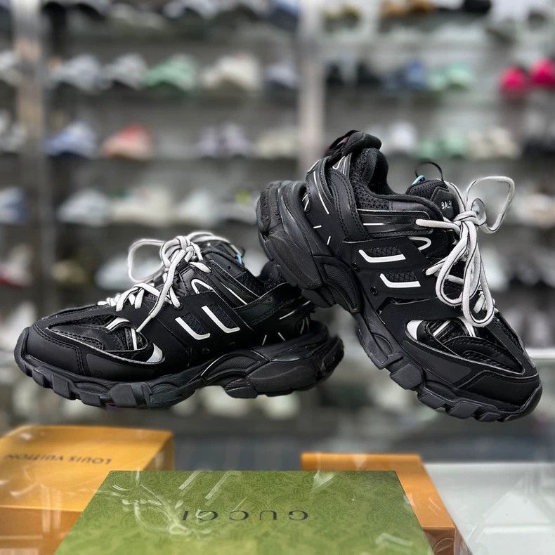 Balenciaga Balenciaga Track Sneakers Black and White Size US 5 / IT 35 - 4 Thumbnail