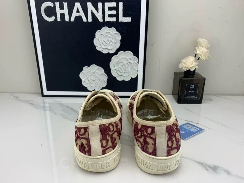 Dior Dior Burgundy Embroidered Logo Sneakers Size 37 Size US 7 / IT 37 - 3 Thumbnail