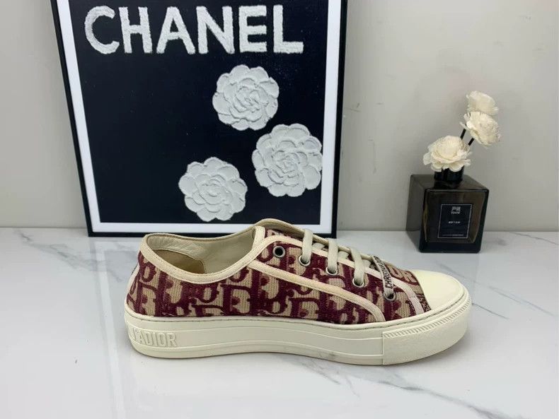 Dior Dior Burgundy Embroidered Logo Sneakers Size 37 Size US 7 / IT 37 - 5 Thumbnail