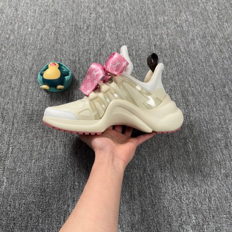 Louis Vuitton LV Archlight1.0 Sneakers Pink and White Size US 8 / IT 38 - 7 Thumbnail