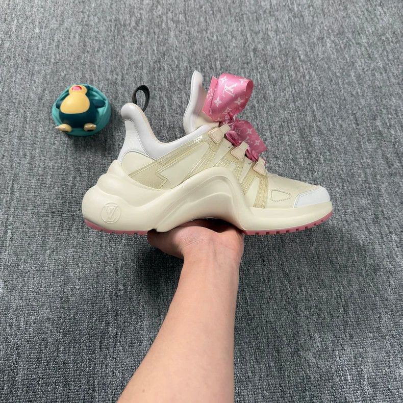 Louis Vuitton LV Archlight1.0 Sneakers Pink and White Size US 8 / IT 38 - 6 Thumbnail