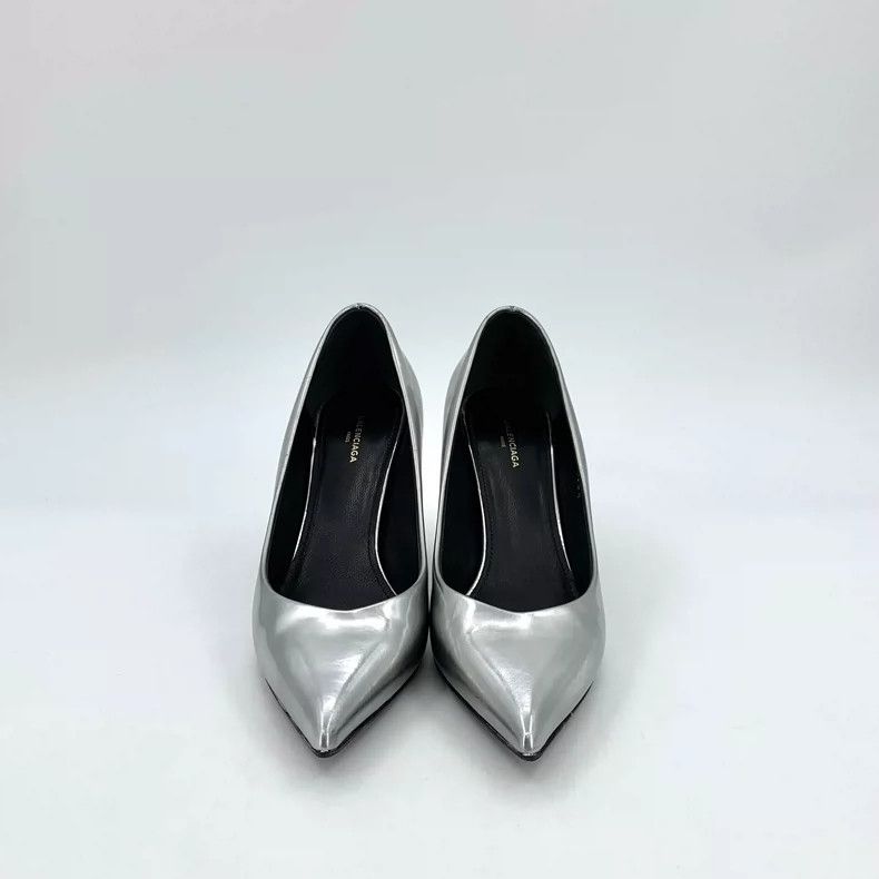 Balenciaga Balenciaga Silver Pointed Toe High Heels Size US 6 / IT 36 - 3 Thumbnail