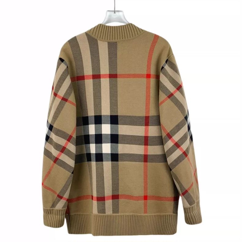 Burberry Burberry Brown Striped V-Neck Cardigan Sweater Size S / US 4 / IT 40 - 2 Thumbnail