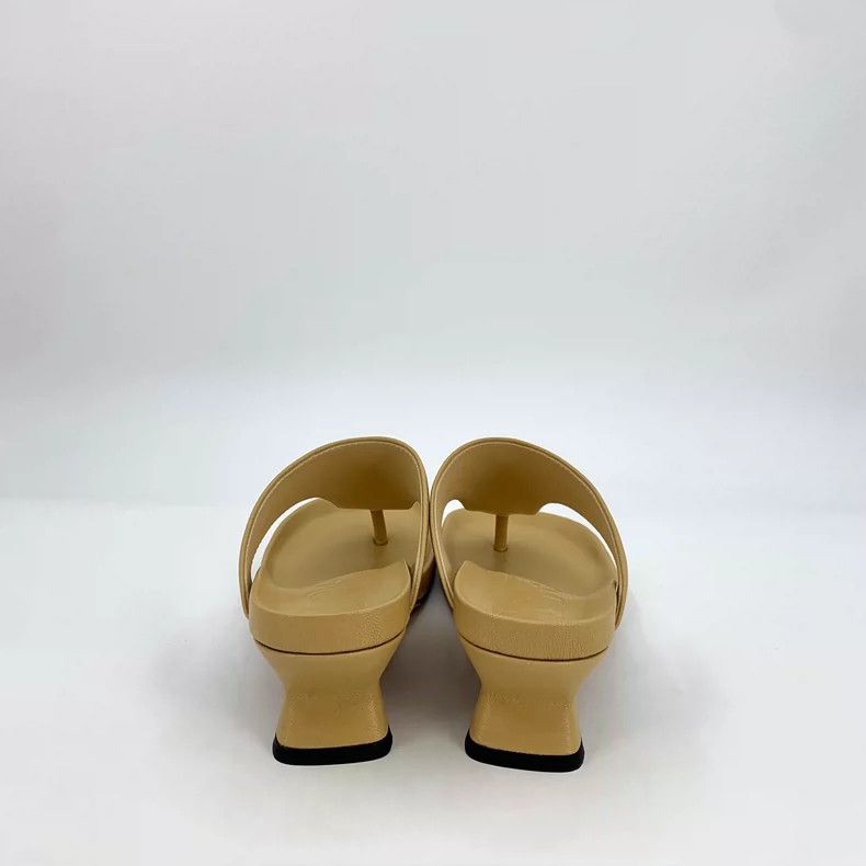Loewe Loewe Brown Leather Thick-Soled Flip-Flops Size US 7 / IT 37 - 4 Thumbnail