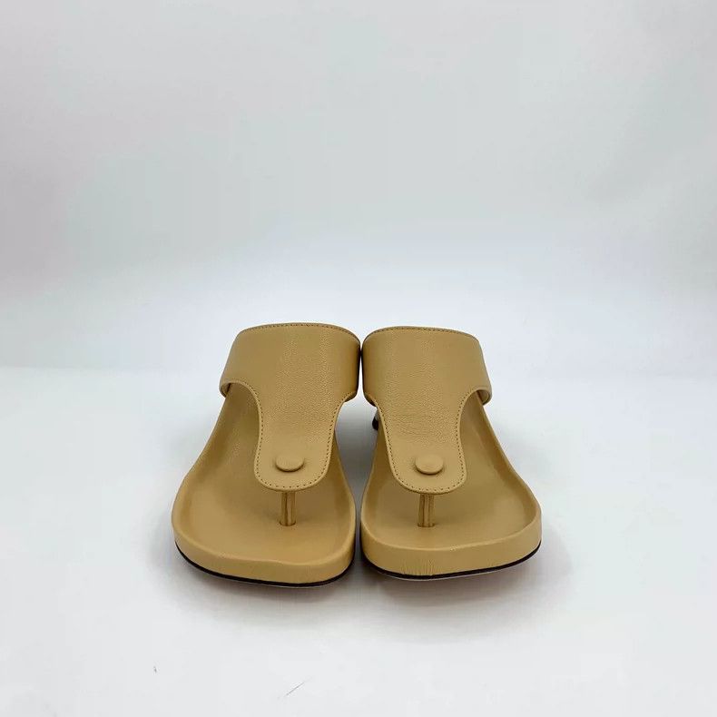 Loewe Loewe Brown Leather Thick-Soled Flip-Flops Size US 7 / IT 37 - 3 Thumbnail