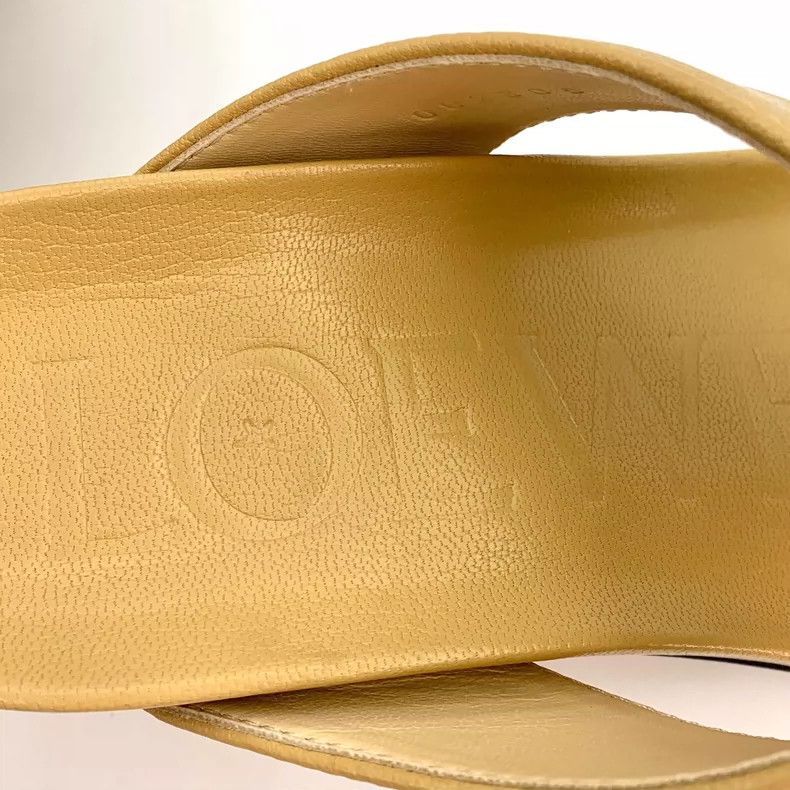 Loewe Loewe Brown Leather Thick-Soled Flip-Flops Size US 7 / IT 37 - 7 Thumbnail