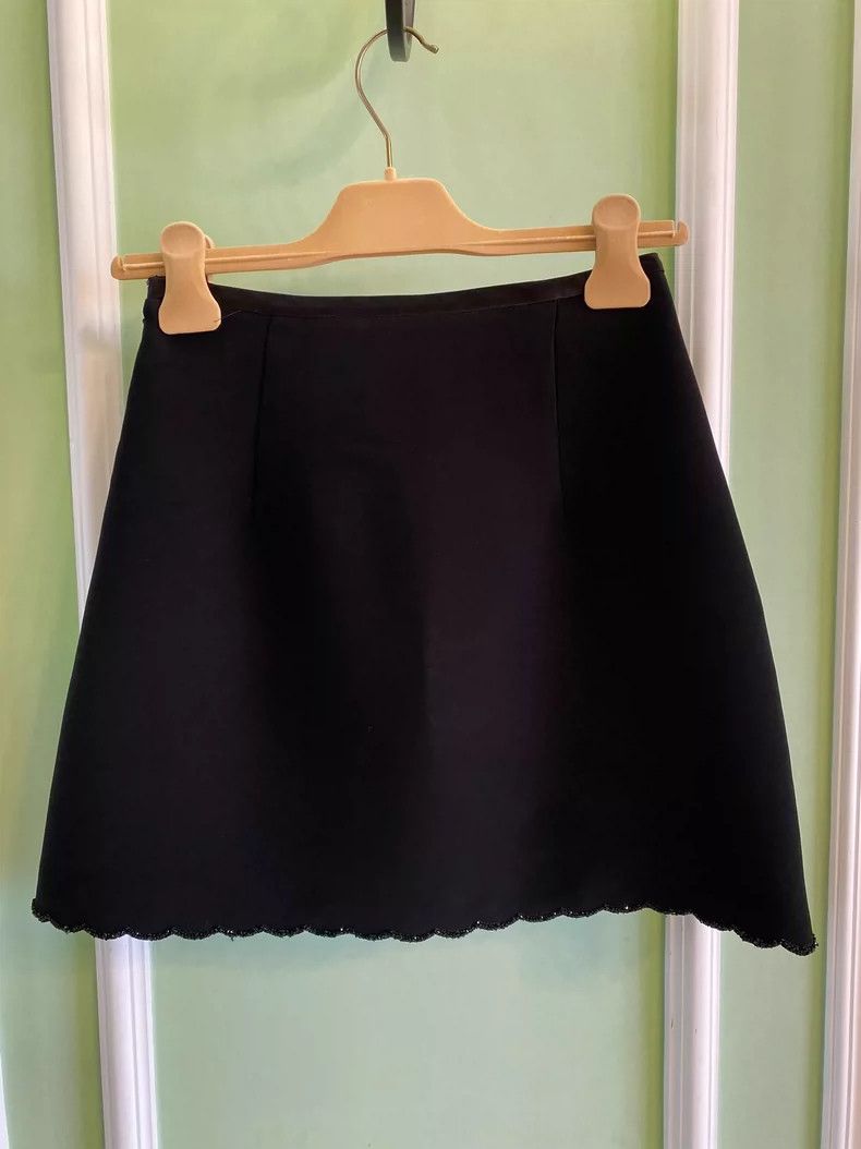 Miu Miu Miumiu Beaded A-Line Skirt Size 22" - 3 Thumbnail