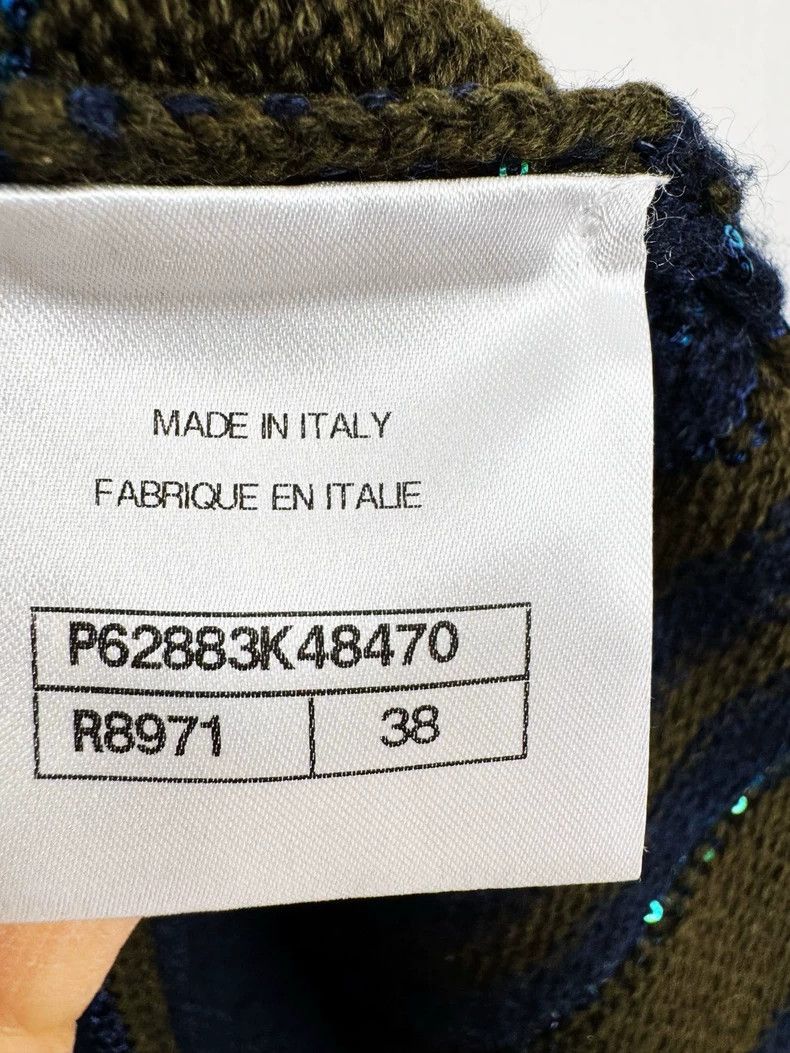 Chanel Chanel Cashmere Knit Cardigan with Stripes Size M / US 6-8 / IT 42-44 - 4 Thumbnail