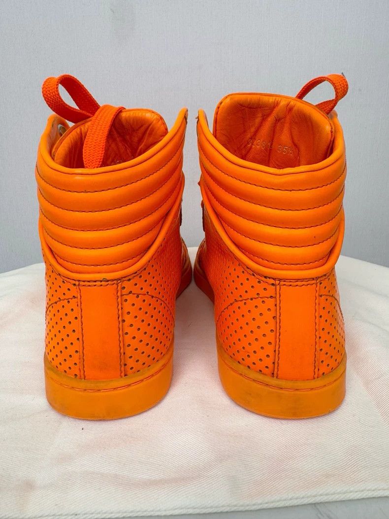 Gucci Gucci High-Top Sneakers in Orange Color Size US 5 / IT 35 - 4 Thumbnail